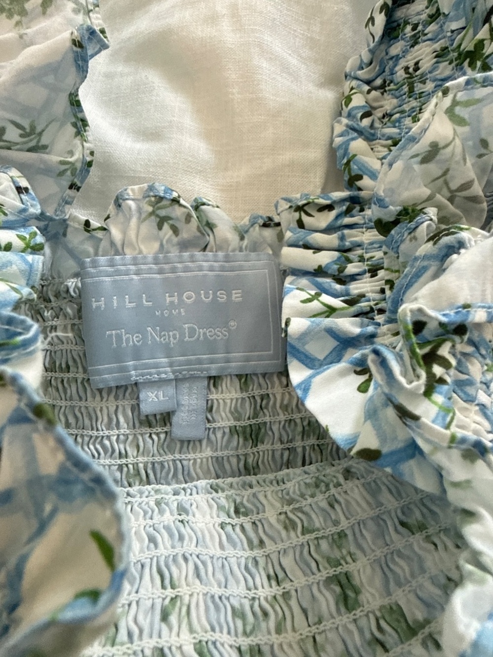 Hill House 	 The Ellie Nap Dress - Blue Basketweave Vine Blue Basketweave Vine - Picture 3 of 4